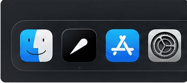 QuickDrop's icon in the macOS Dock